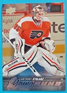 2015-16 Anthony Stolarz Upper Deck Young Guns SILVER FOIL Rookie RC #488 - Foto 1 di 4