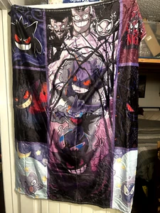 Pokemon Gengar HD Cartoon Plush Blanket for Bed Sofa Soft Fluffy for Baby size - Picture 1 of 3