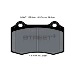Pagid Street+ Performance Front Brake Pads Set for Seat Leon MK1 1M Cupra R - Picture 1 of 3