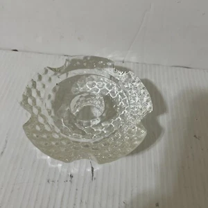 Clear Cut Glass Taper Candle Holder - Picture 1 of 5