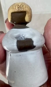 SWEDEN Jie Mait Orn Cantofta Ceramic Bud Vase Girl Figurine 1970's Orig. Label - Picture 1 of 5