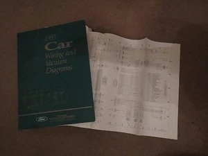 1993 FORD THUNDERBIRD MERCURY COUGAR WIRING DIAGRAMS MANUAL SHEETS SET ORIGINAL - Picture 1 of 1