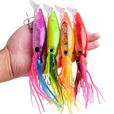 Oktopus Künstlich Tintenfisch Angeln Lockt Köder Kit Trolling Spiel Salzwasser - Bild 1 von 4