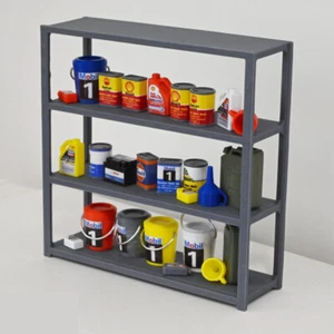 1/18 Diorama Car Repair Model Set Oil Rack Tool Garage Workshop Scene Display US - Picture 1 of 24