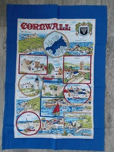 Asciugamano da tè Cornovaglia Tintagel Padstow Fowey Polperro Bude Lands End St Mawes - Foto 1 di 1