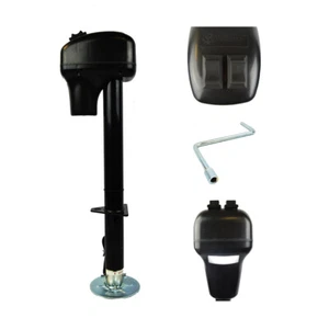 Bastion RV Electric Tongue Jack 3500 Lb Capacity Black Camper Trailer Power Jack - Picture 1 of 11