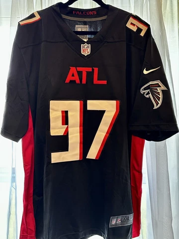 Grady Jarrett Atlanta Falcons Nike Game Jersey - Black/Red - Size (XXL) NEW Cover