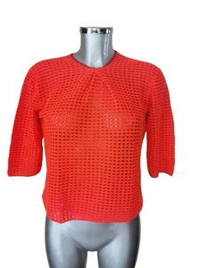 LOUIS VUITTON - Pull orange sanguine - S / 36fr - Cachemire et lurex - TB état - Picture 1 of 6