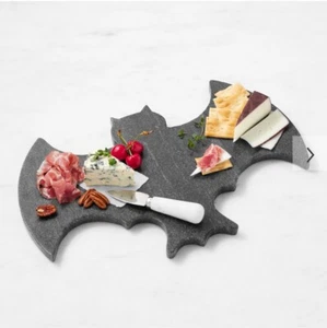 New Williams Sonoma Black Marble Bat Cheese Board - Picture 1 of 6