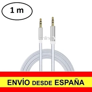 Cable de Audio JACK Doble Macho 3,5mm Estéreo Nylon Trenzado 1 Metro a2834 - Imagen 1 de 1