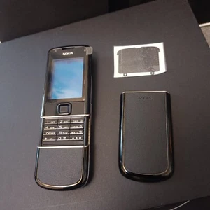 RARE NEW Nokia 8800 Sapphire Arte Black 8800e Parts Full Housing Cover Cases - Picture 1 of 16