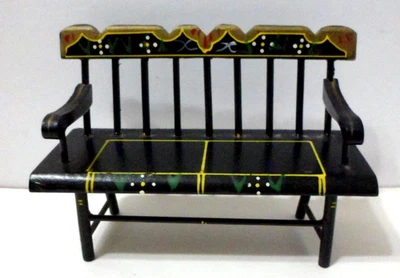 SHACKMAN JAPAN DOLL HOUSE DOLLHOUSE WOOD FURNITURE PAINTED BENCH AMISH  STYLE - Image 1 of 4