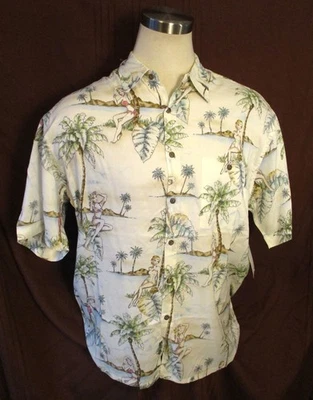 Campia Moda Short-Sleeve Button Hawaiian Shirt, Rayon, Men's Size L, New, $48 - Image 1 of 4