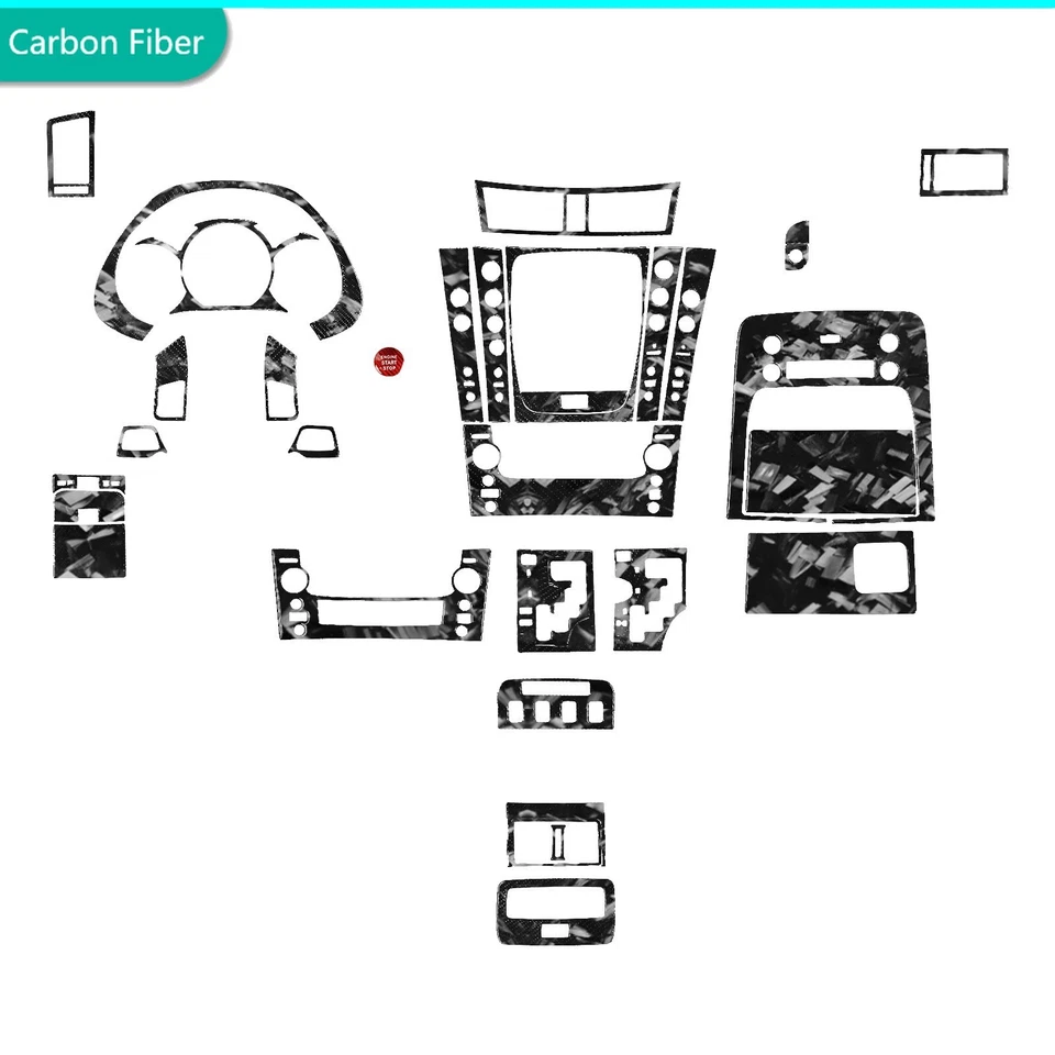 29Pcs Forged Carbon Fiber Kit Full Interior Trim For Lexus GS GS300/350/430/450h - Image 1 of 4