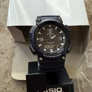 Casio Tough SOLAR World Time 5 Alarms 100m Watch AQ-S810W-2A2 New 2014 Model - Picture 1 of 5