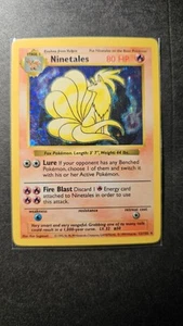 1999 Pokemon Shadowless Ninetales Holo 12/102 No Attack Damage Used - Picture 1 of 4
