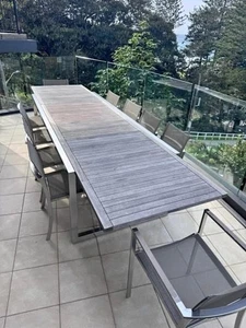 Royal Botania Extendable Outdoor Dining Set Table + 10 O-Zon Chairs - Picture 1 of 10
