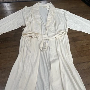 Victorias Secret M/L Full Length 100% Cotton Cream LONDON - Picture 1 of 6