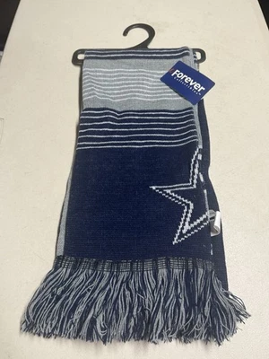 NWT Dallas Cowboys NFL Football Scarf Reversible Gray Navy Forever Collectibles - Image 1 of 4