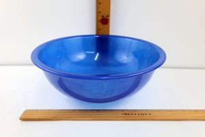 Vintage PYREX Clear Bottom 4.0 Liter BLUE MIXING BOWL #326 - Picture 1 of 5