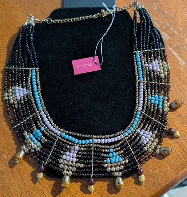 Новый HSN Bajalia бисером ожерелье паутина бисером дизайн с ярлыком 11,5» - Изображение 1 из 3