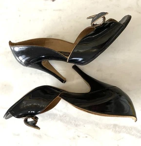 Vintage Bally Patent Leather Black Women’s Shoes - Picture 1 of 17