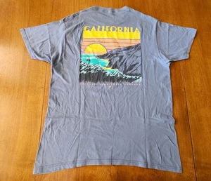 Columbia Sportswear Co. Gray Blue Short Sleeve California Print T-Shirt Size L - Picture 1 of 5