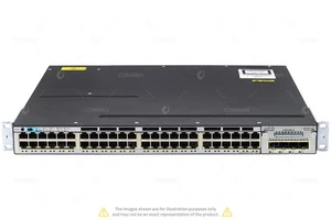 Cisco WS-C3750X-48P-E 48x RJ-45 1Gb 4x SFP 1Gb Power over Ethernet Switch - Picture 1 of 8