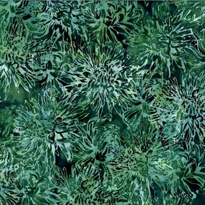 Hoffman - Bali Batiks - Forest Floor - Chrysanthemum - Bonsai, Fabric BTY - Picture 1 of 6