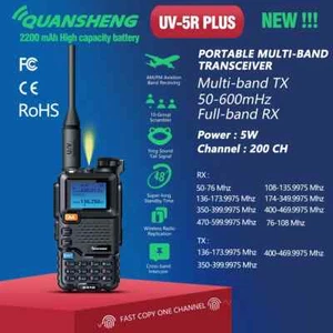 Neu Walkie Talkie UV-5R Plus UV-K5 Langstrecken-Luft Dual-Band 2-Wege-Radio - Bild 1 von 30