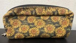 Target Floral Sunflower Cloth Star Zipper Cosmetic Make Up Bag - Picture 1 of 10