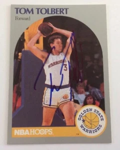 Tom Tolbert handsignierte 1990 Hoops Karte Golden State Warriors - Bild 1 von 1