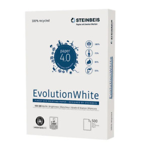 1 Box 2500 Sheets Steinbeis Evolution Recycled A4 Copier Paper 80gsm Free 24h