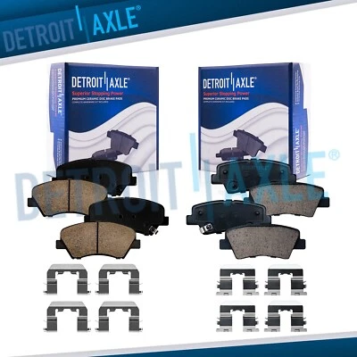 4pc Front & Rear Ceramic Brake Pads w/Hardware for Hyundai Elantra GT Veloster - Image 1 of 4