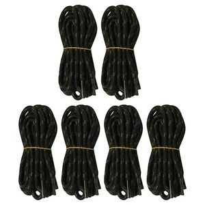 6 pairs 5mm Thick Heavy duty Round Hiking Work Boot Shoe laces Military Strings - Picture 1 of 5