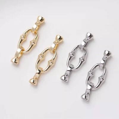 2pcs Oval Connector Toggle Clasp,Easy Close Clasp Connector for Bracelet/Necklac - Image 1 of 3