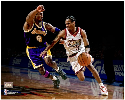 Los Angeles Lakers Kobe Bryant Allen Iverson 8 x 10 Photo Poster Picture License Cover