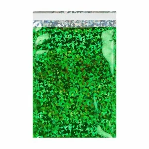 Metallic Green Holographic Foil Mailing Bags 6.5 x 9" - 162 x 230mm [C5]  - Picture 1 of 1