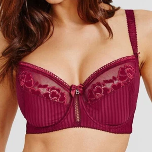 Sujetador Bestform Tessalina Borgoña 34C Con Aros Balcón Balcón Balcón Sin Acolchado - Imagen 1 de 3