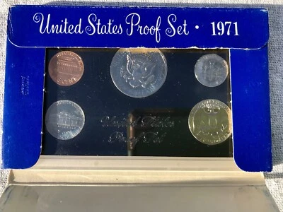 Vtg Coins 1971 United States Proof  U.S. Mint COA Original Packaging Coin Set - Image 1 of 4