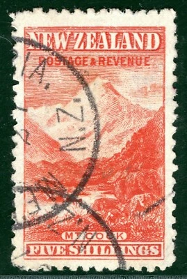 New Zealand SG.317b 5s Vermilion MOUNT COOK p11 CDS Used Cat £375+ CBLUE49 - Image 1 of 4