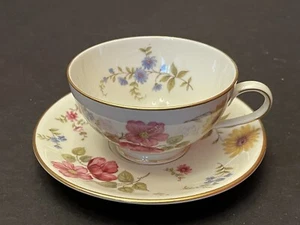 Rosenthal Kronach Alemania Demitasse taza y platillo floral borde dorado "Florida" - Imagen 1 de 16