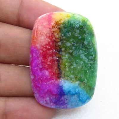 Solar Multi Baguette Cabochon 41x29 mm Natural Solar Druzy Quartz Gems SR-324 - Image 1 of 4