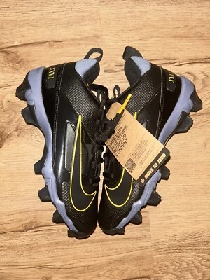 NIKE ALPHA MENACE PRO YOUTH SAQUON BARKLEY BLACK PANTHER CLEATS FOOTBALL 4.5 - Image 1 of 4