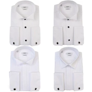 Camisa de vestir/esmoquin formal Xact para hombre con doble puño y gemelos - Imagen 1 de 61