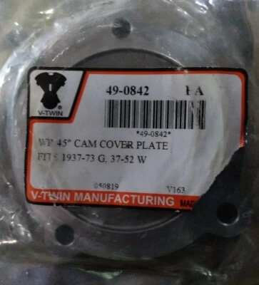 Harley Davidson WR 45  Cam Cover Plate V-Twin Manufacturing Part Number 49-0842 - Image 1 of 2