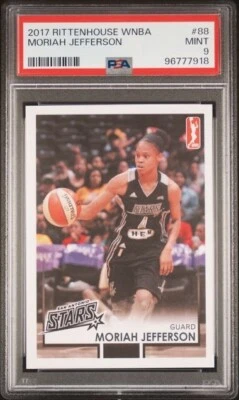 2017 Rittenhouse WNBA Moriah Jefferson PSA 9 San Antonio Stars UCONN Huskies - Image 1 of 2