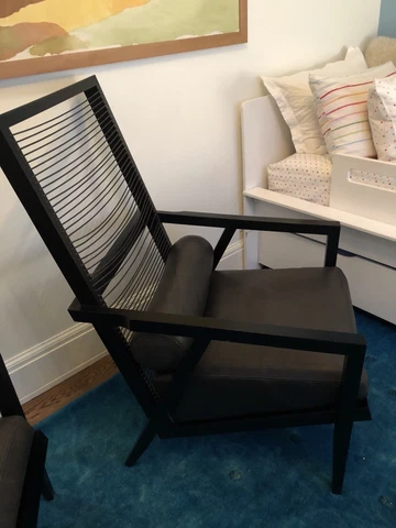 Bonacina Pierantonio Astoria High Backed Chair - Like Pierre Jeanneret  Wood Cover