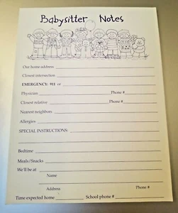 TABLETA NOTAS NIÑERAS VINTAGE 24 Hojas ~ 5.5" x 7.25" - Imagen 1 de 3