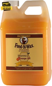 Howard Feed-N-Wax Wood Polish and Conditioner, 64-Ounce - Picture 1 of 3